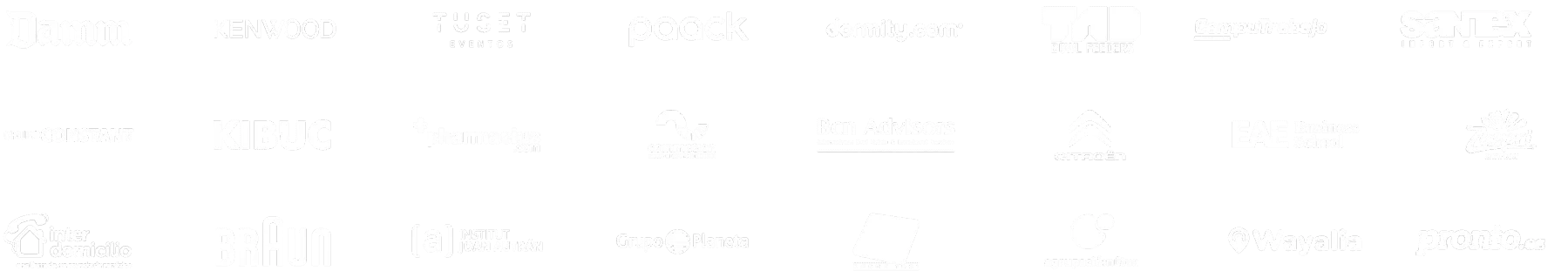Logos de empresas que ya trabajan con Rodanet